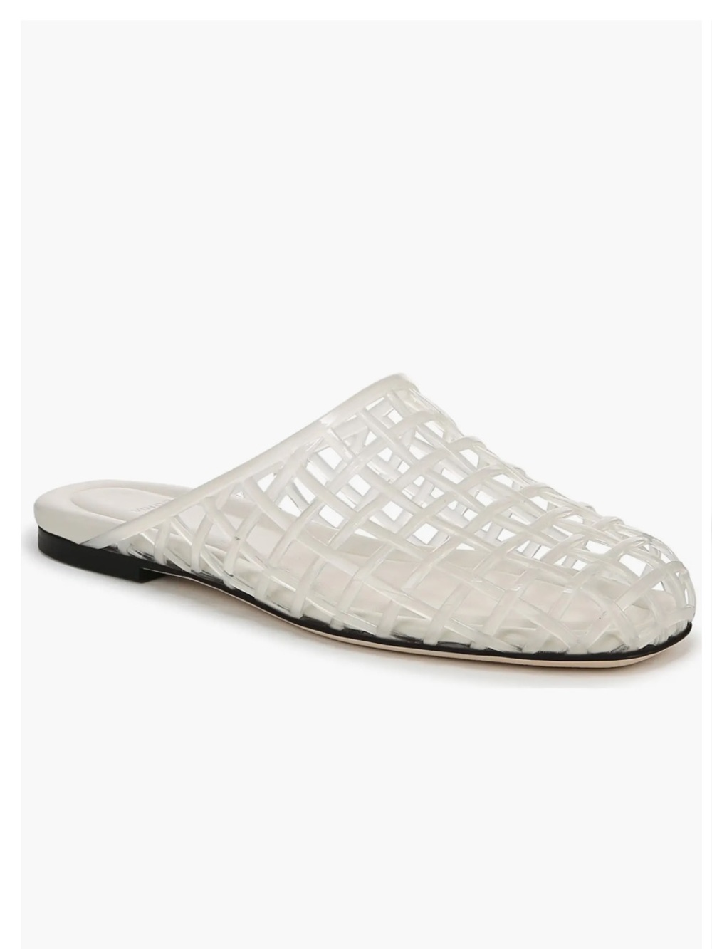 ·Vince· White Barcelona Cage Jelly Mules Size 38.5